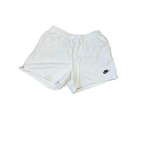 Nike Men's French Terry Flow Shorts Large White Above Knee Pockets Basketball